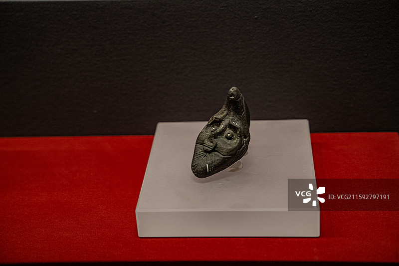 唐代 陶塑胡俑头像 酒泉市肃州区博物馆图片素材