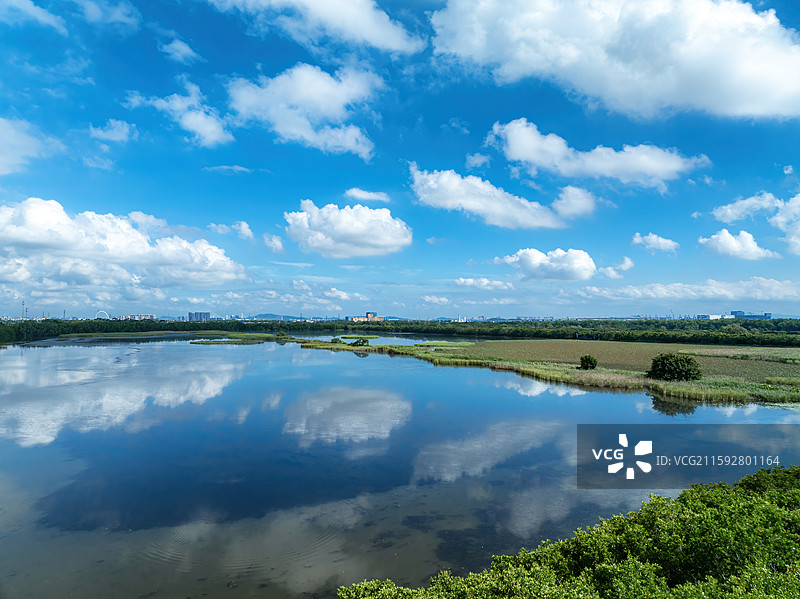 南沙湿地公园天空之境图片素材