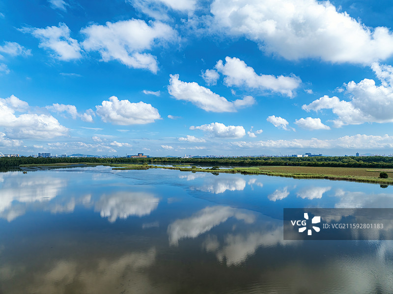 南沙湿地公园天空之境图片素材