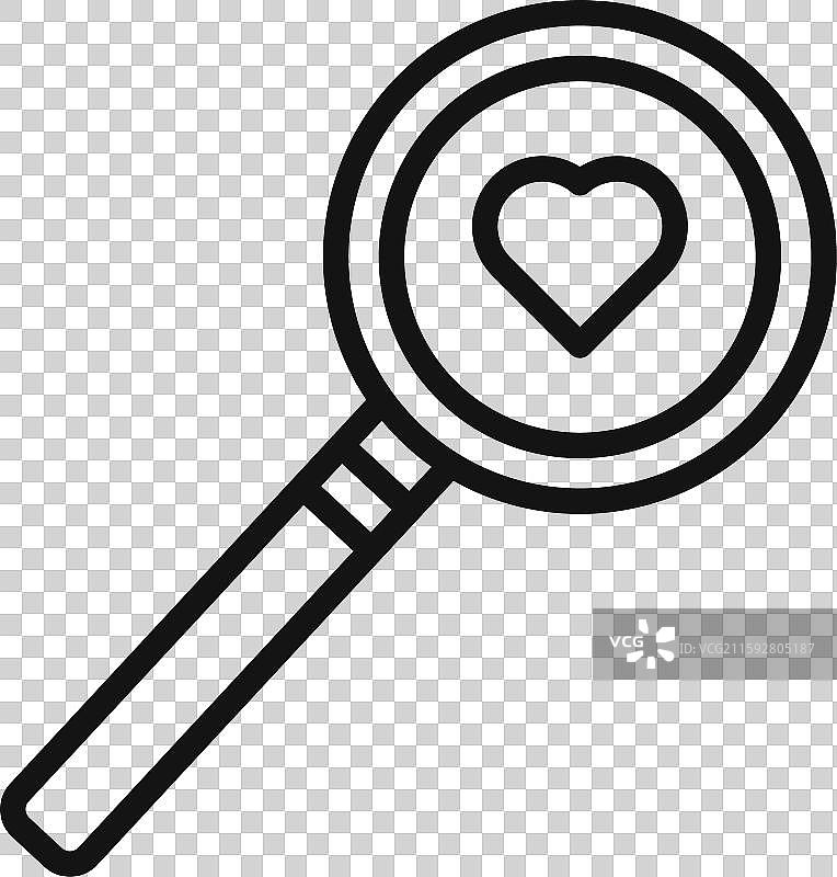 寻找爱情的标志轮廓图片素材