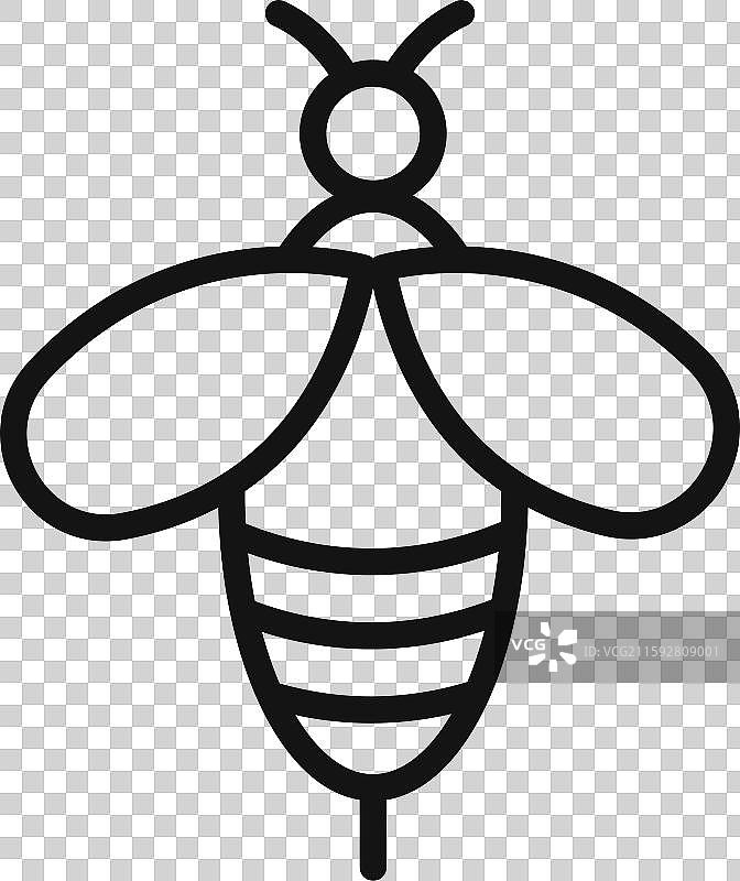 蜜蜂标志轮廓图片素材