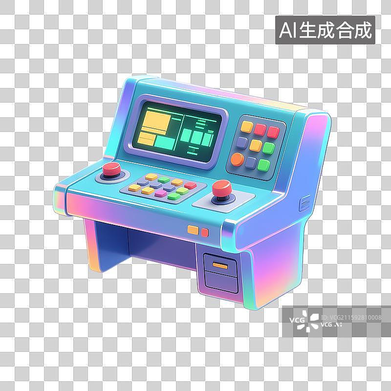 【AI数字艺术】彩色游戏机图片素材