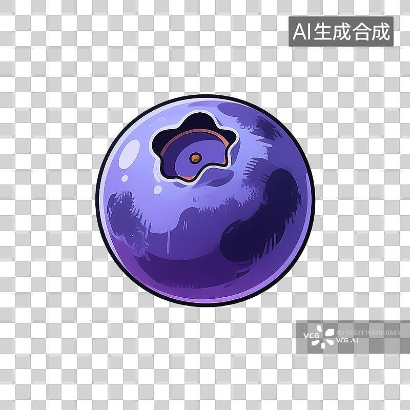 【AI数字艺术】蓝莓一个圆圆图片素材
