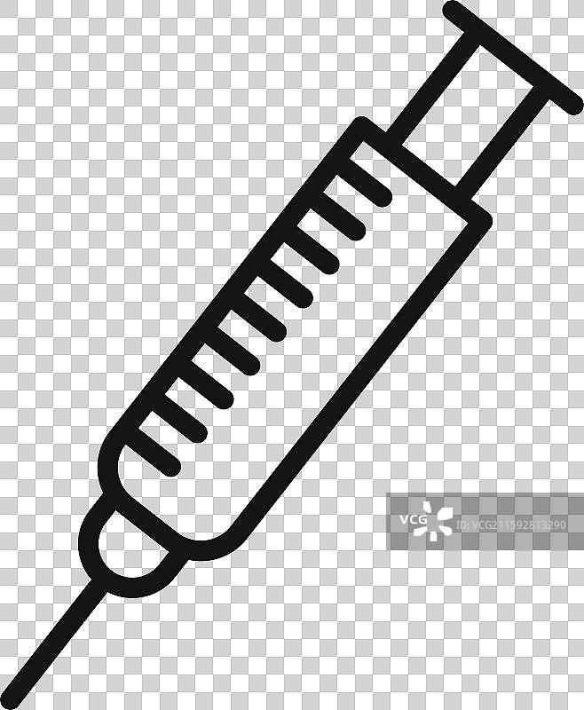 胰岛素注射器标志轮廓图片素材