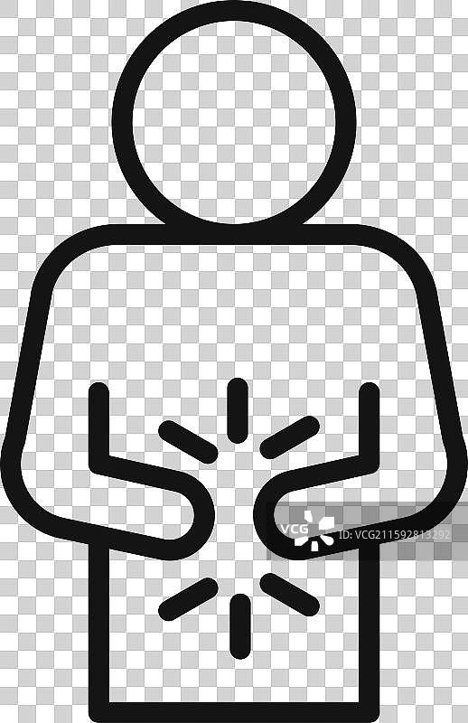 消化不良标志轮廓图片素材