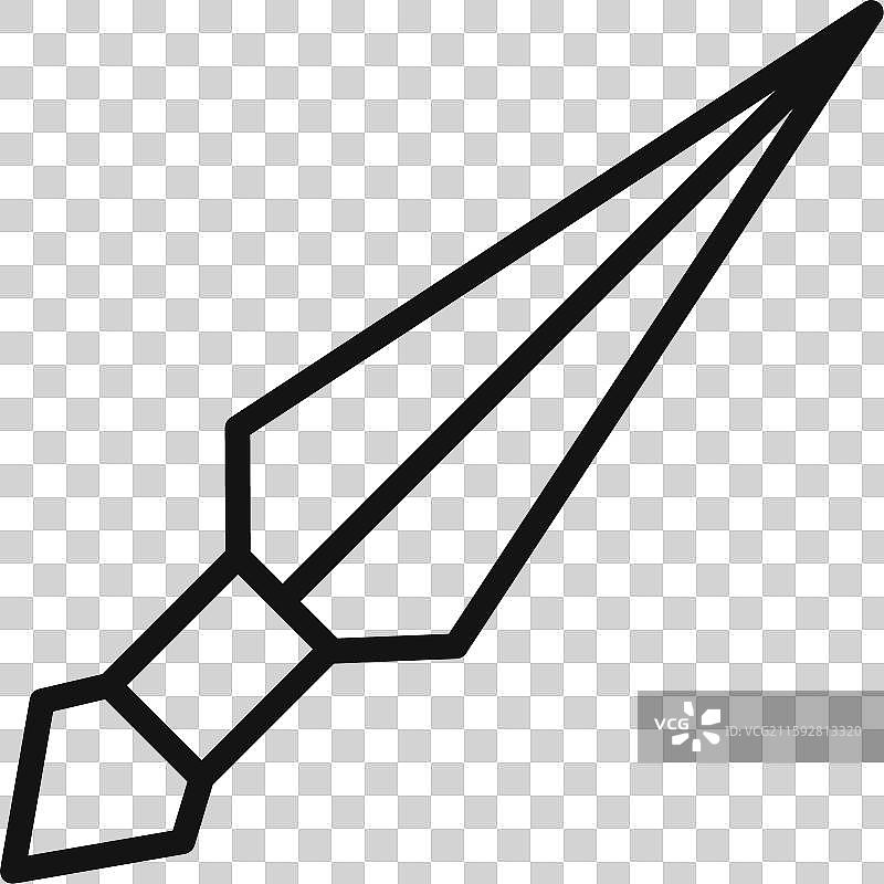 苦无投掷刀标志轮廓图片素材