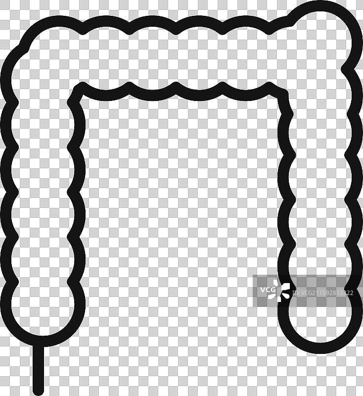 大肠标志轮廓图片素材