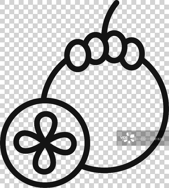 山竹标志轮廓图片素材