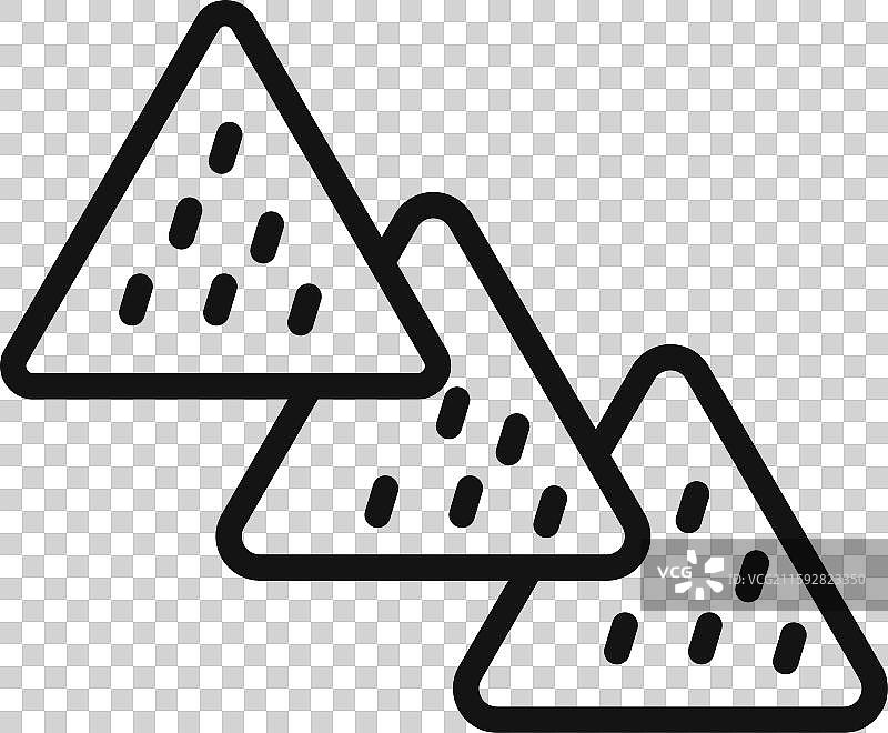 玉米片标志轮廓图片素材