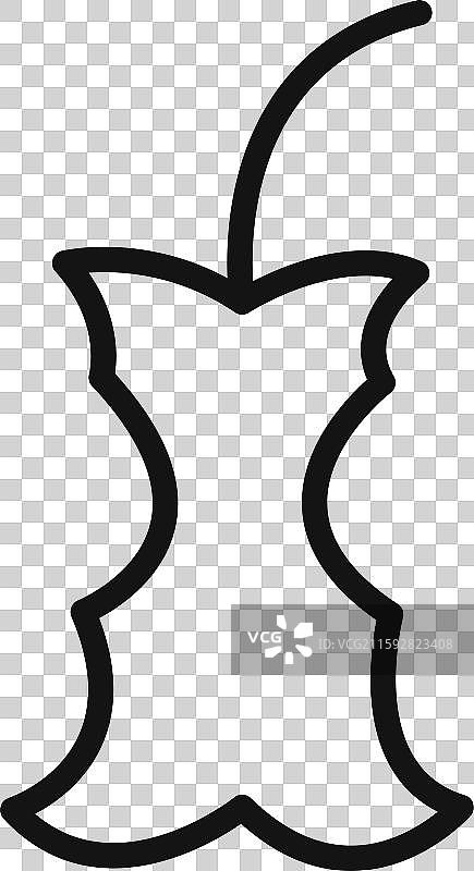 有机食品废物标志轮廓图片素材