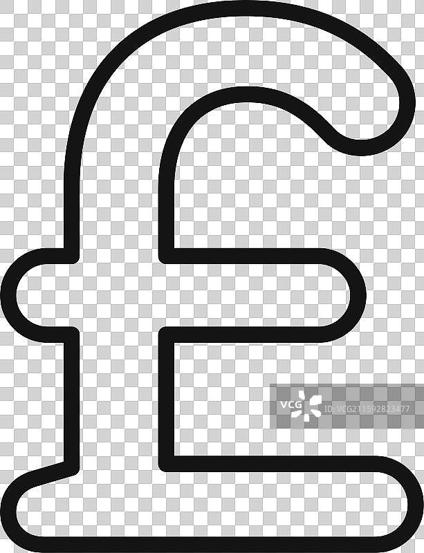 磅符号标志轮廓图片素材