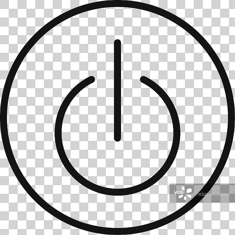 电源激活按钮标志轮廓图片素材