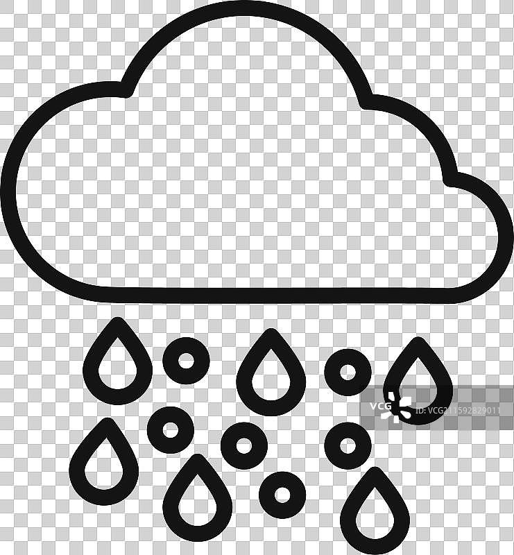 雨水标志轮廓图片素材