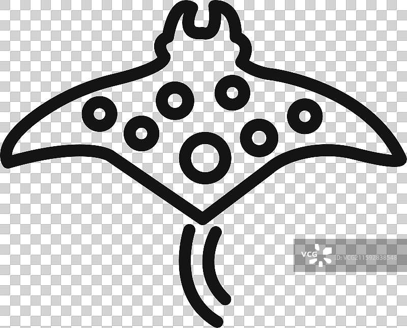 鳐鱼标志轮廓图片素材