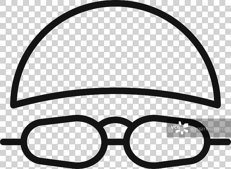 游泳眼镜标志轮廓图片素材