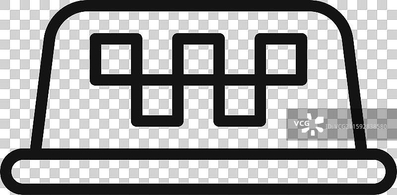 出租车灯标志轮廓图片素材