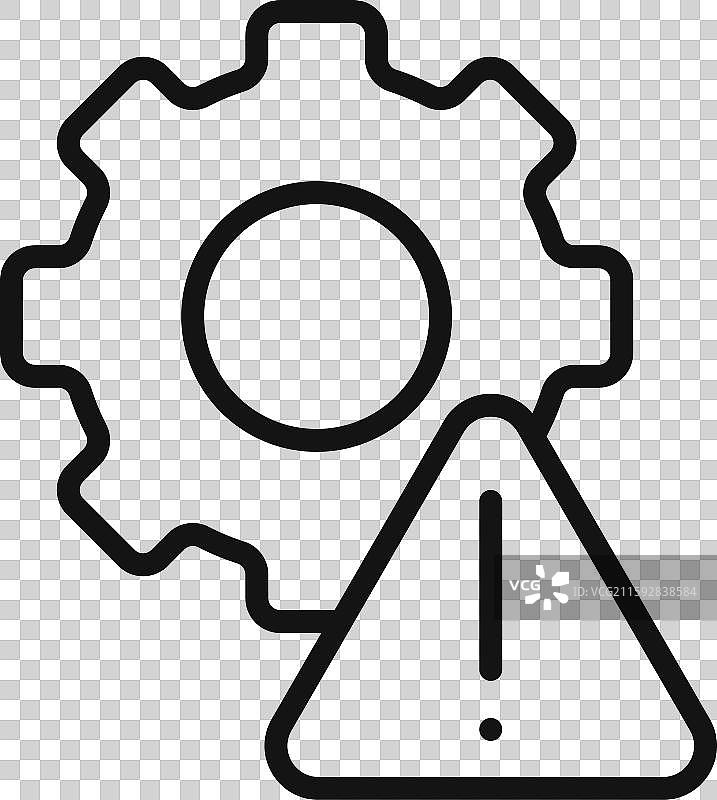 技术警告标志轮廓图片素材