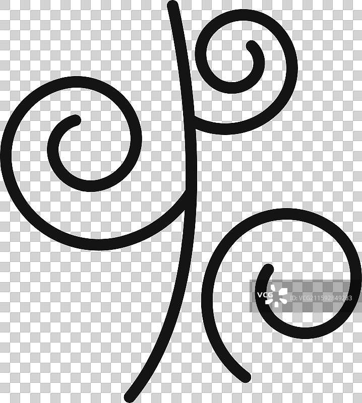 风旋标志轮廓图片素材