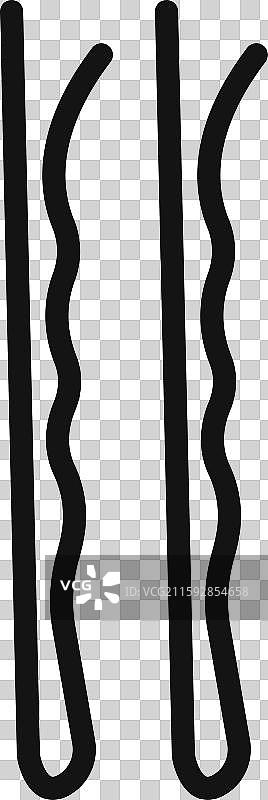 发夹标志轮廓图片素材