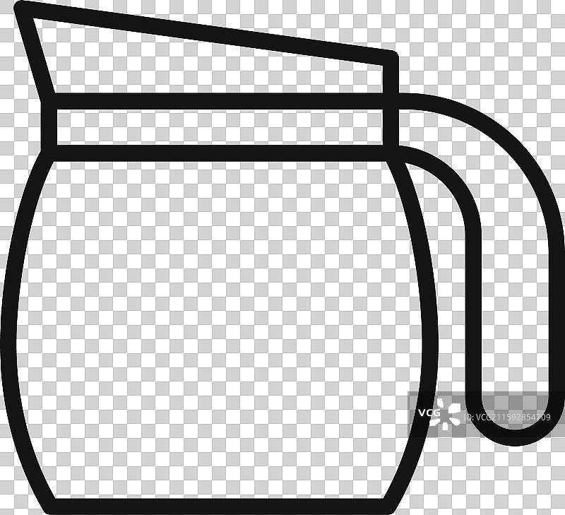 咖啡壶标志轮廓图片素材