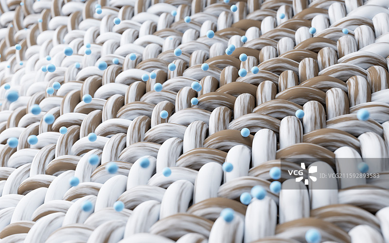 脏污的编织布料与清洁粒子三维渲染图片素材