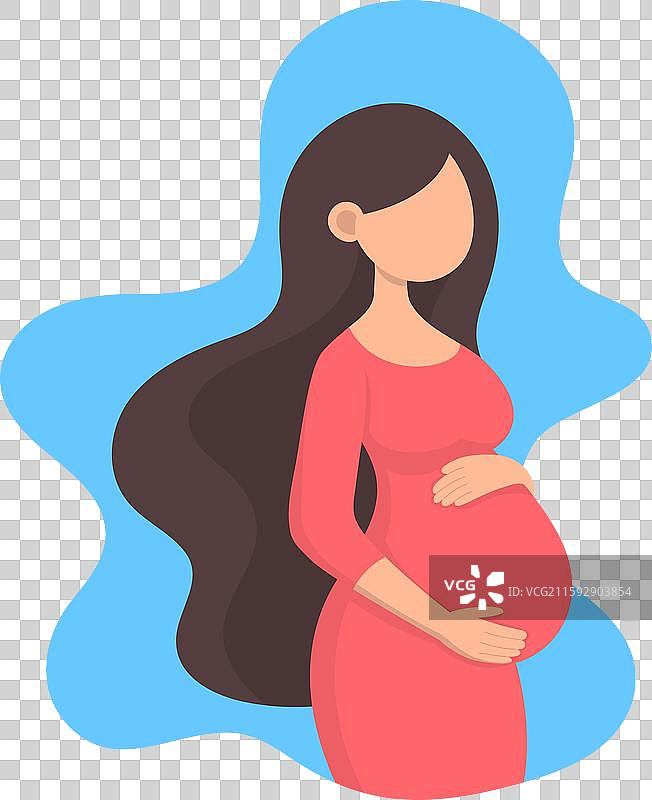 怀孕女性扁平设计图片素材