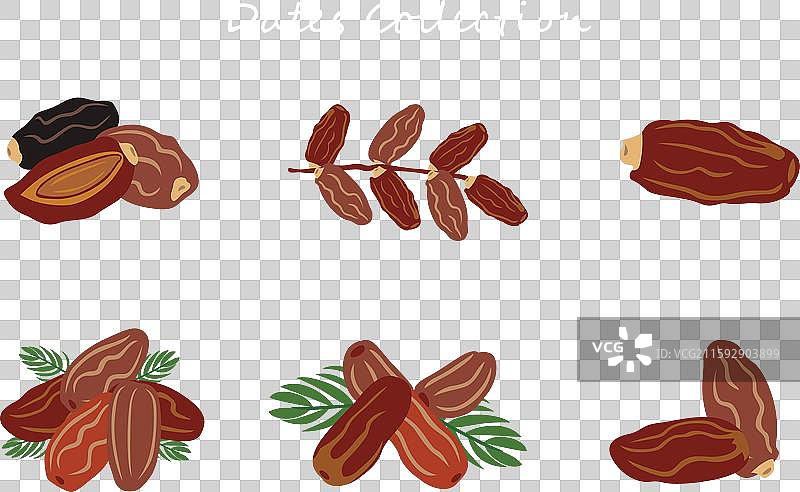 不同姿势的日期集合图片素材