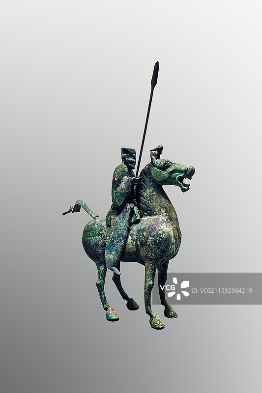 铜执矛骑士俑，东汉，武威市雷台汉墓出土，甘肃省博物馆藏图片素材