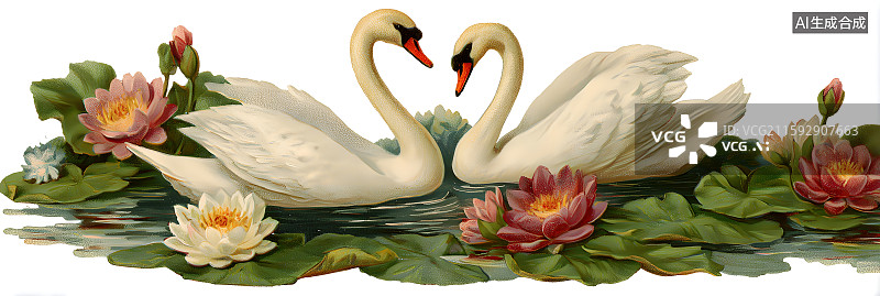【AI数字艺术】天鹅图片素材