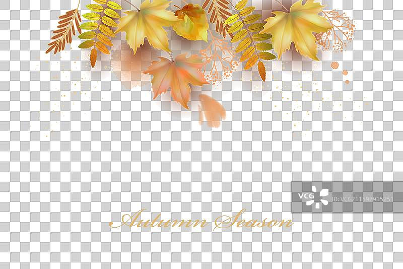 抽象水彩秋季横幅图片素材