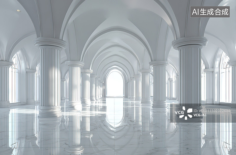 【AI数字艺术】建筑空间图片素材