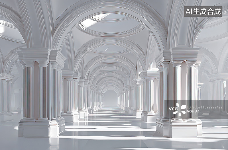 【AI数字艺术】建筑空间图片素材