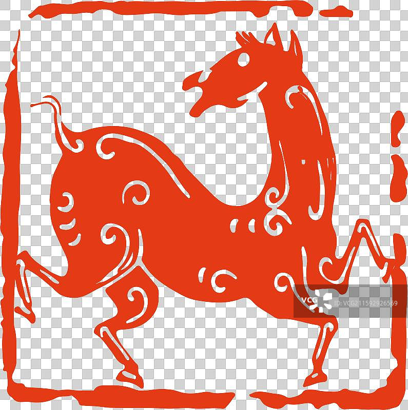 2026年 中国印 马年 生肖 书法篆刻 印章 设计 点缀 元素图片素材