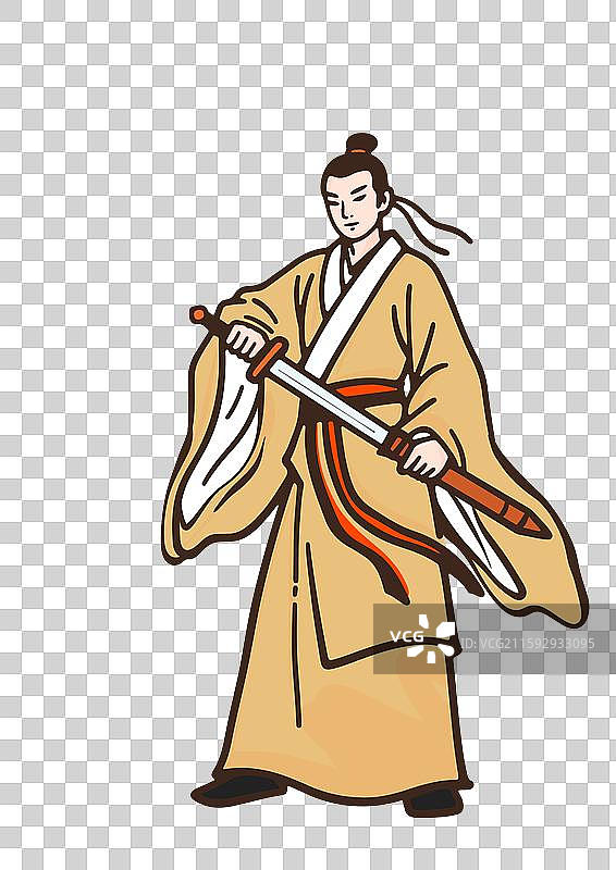 古代历史人物插画设计元素 毛骧图片素材