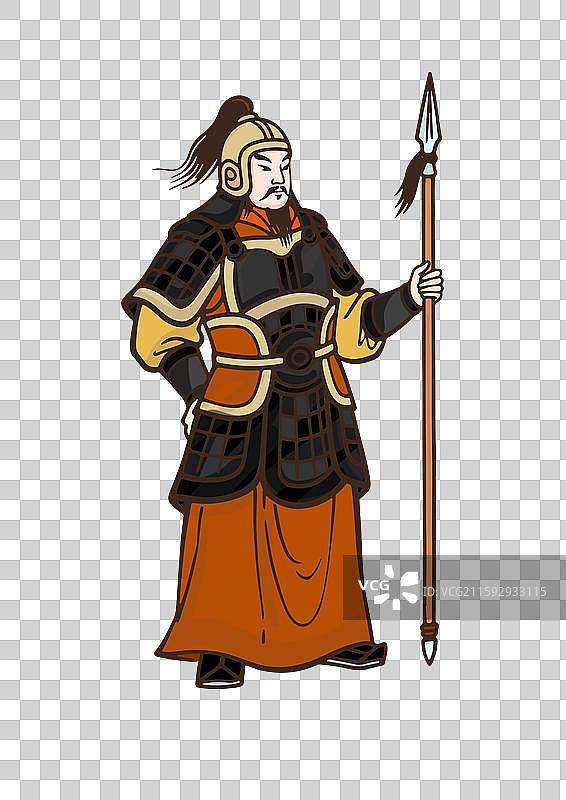 古代历史人物插画设计元素 马超图片素材