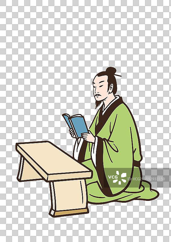 古代历史人物插画设计元素 子路图片素材