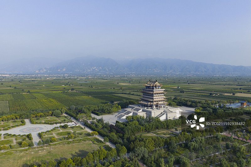 山西永济鹳雀楼图片素材
