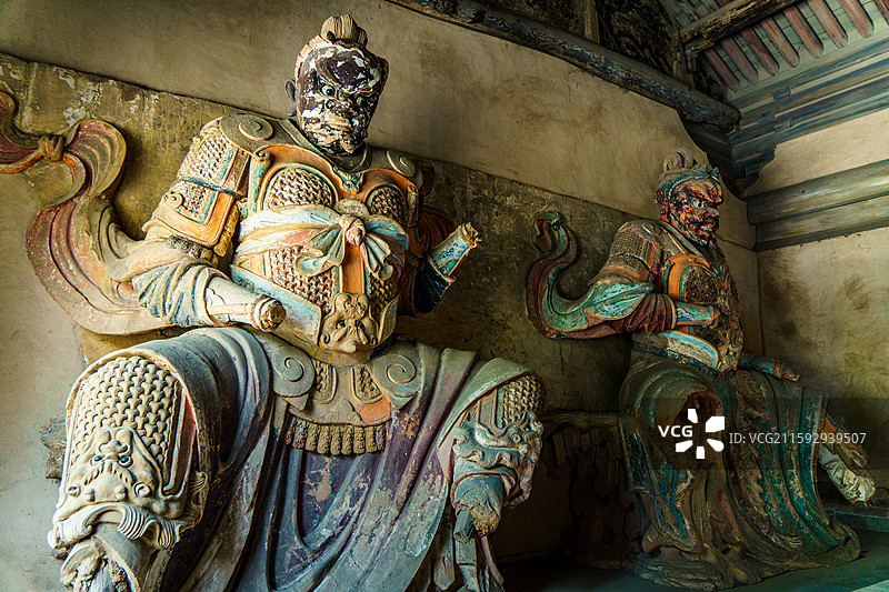 山西长治长子县崇庆寺泥塑宋塑之冠图片素材