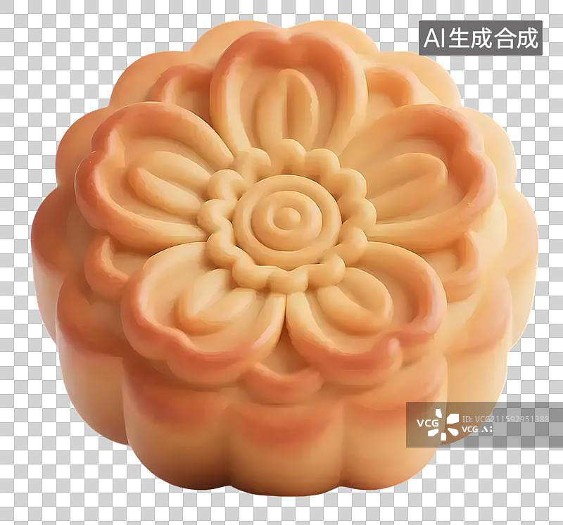 【AI数字艺术】AIGC：中秋传统花卉造型月饼图片素材