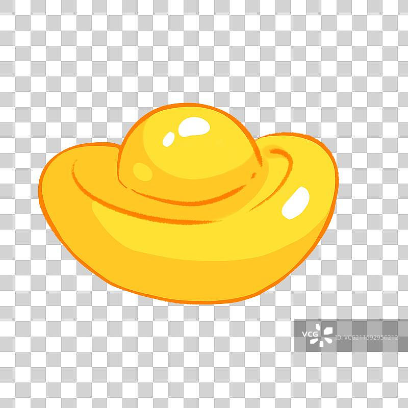 卡通风格金元宝 插画图片素材