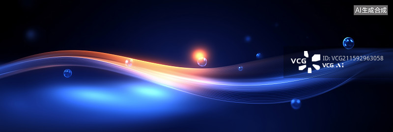 【AI数字艺术】流动光影的科技之美图片素材