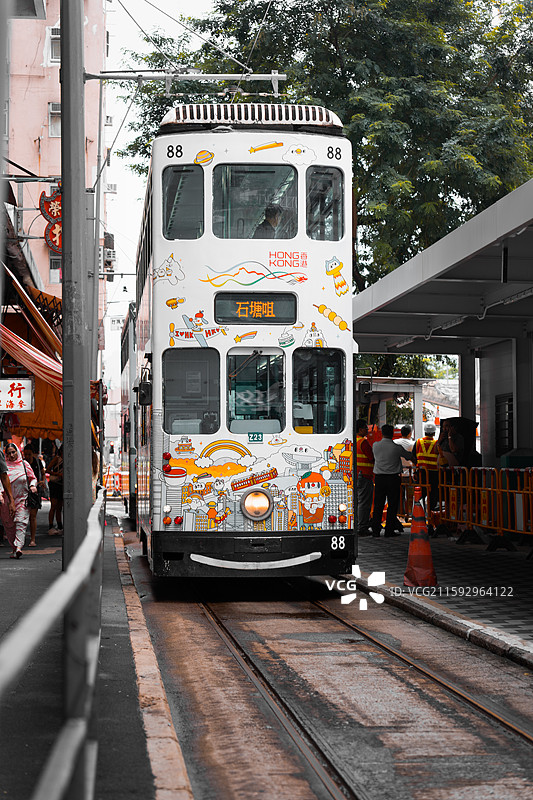 香港 北角 叮叮车图片素材