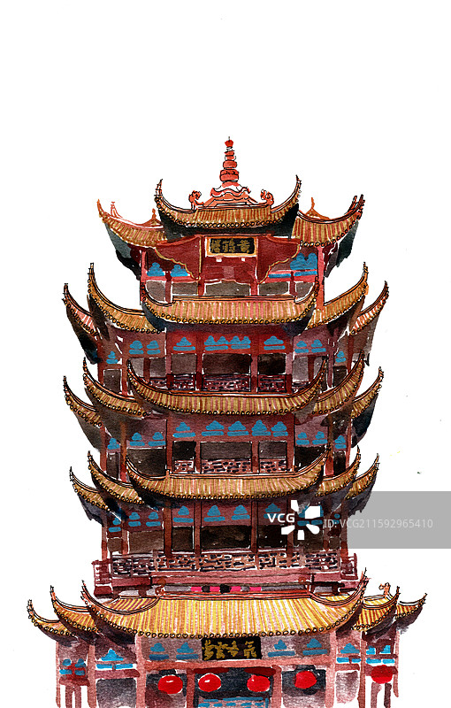 巍峨的黄鹤楼图片素材