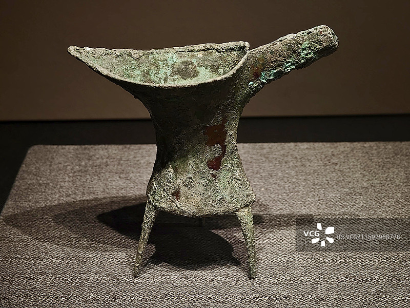铜爵 二里头文化 河南偃师二里头遗址 中国考古博物馆藏图片素材
