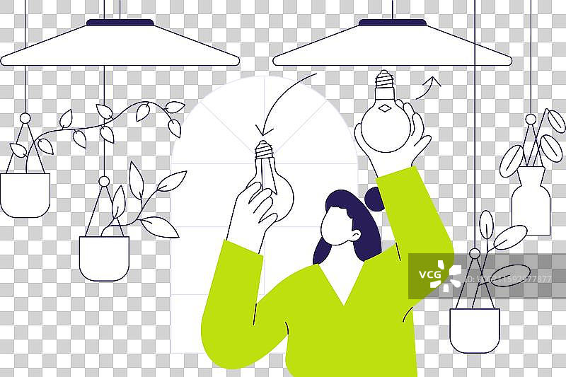 LED灯的抽象概念图片素材