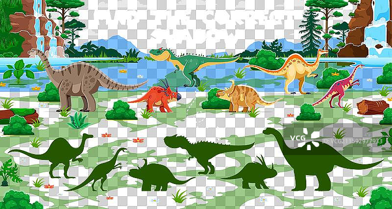 史前恐龙的正确阴影图片素材