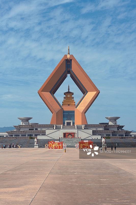 法门寺合十舍利塔中景图片素材