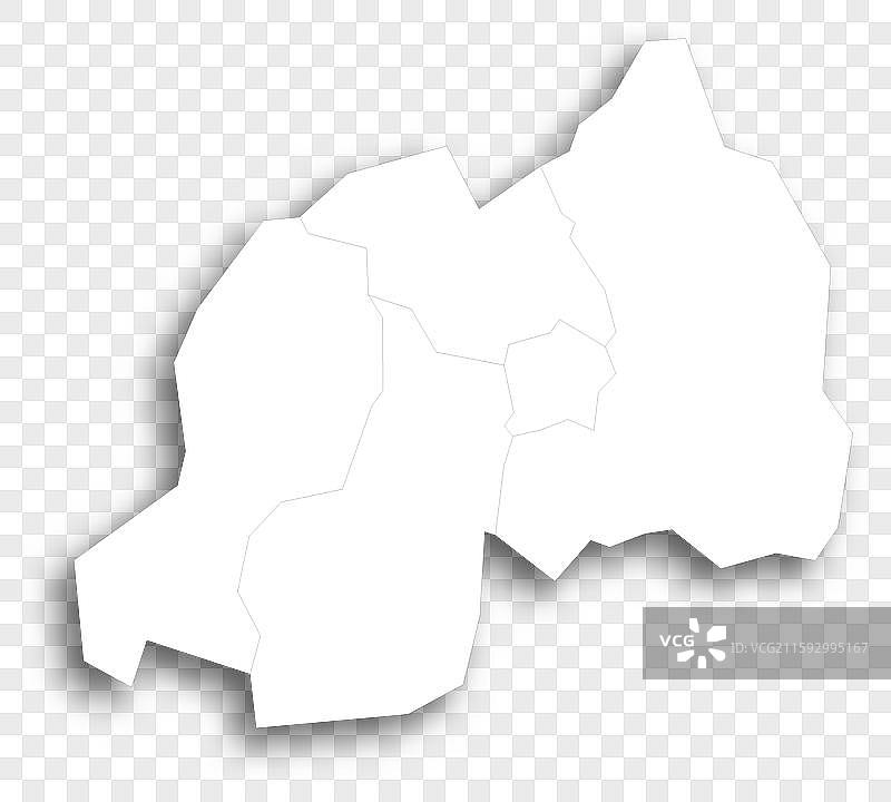 卢旺达行政区划政治地图图片素材