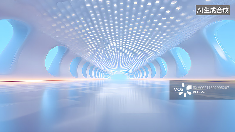 【AI数字艺术】数字长廊图片素材