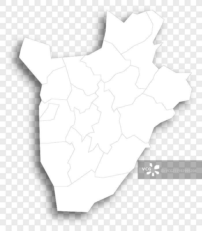 布隆迪行政区划政治地图图片素材